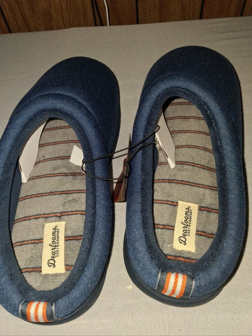 Dearfoams Men's Jersey Clog Slippers - Navy - Size 11/12